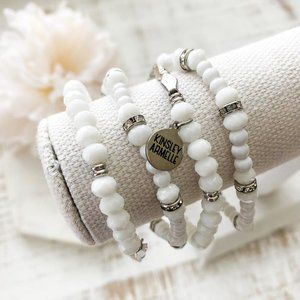 Stacked Collection Silver Ashen Bracelet Set